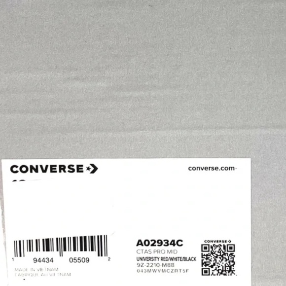 Converse CONS Chuck Taylor Pro Mid Shoes Men's Size Canvas Red Sneakers A02934C - Picture 9 of 10